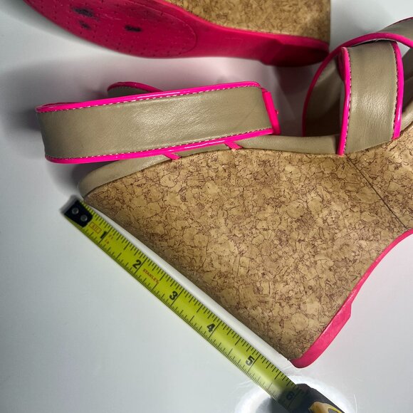 Nude and hot pink Wedge platform - Picture 4 of 4